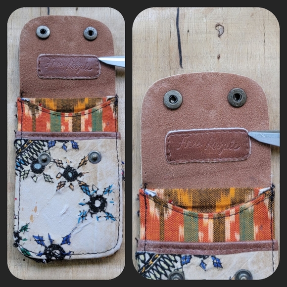🌎👽 Free People Boho Embroidered Repurposed vtg banjara hippie Wallet card case - Picture 3 of 16